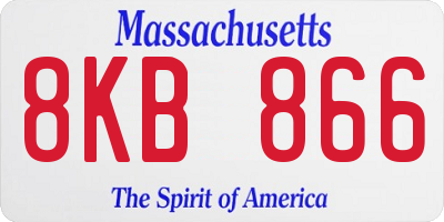 MA license plate 8KB866