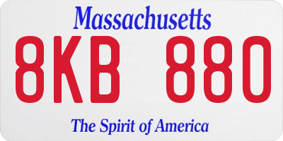 MA license plate 8KB880