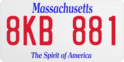 MA license plate 8KB881