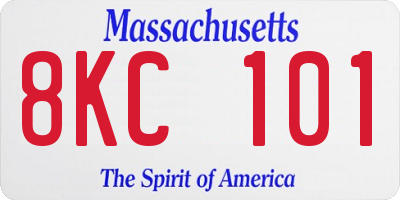 MA license plate 8KC101
