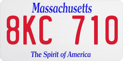 MA license plate 8KC710