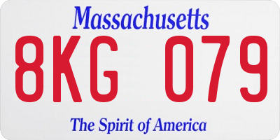 MA license plate 8KG079