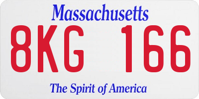 MA license plate 8KG166