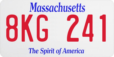 MA license plate 8KG241