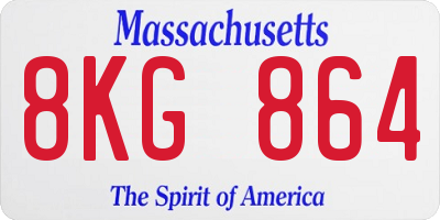 MA license plate 8KG864