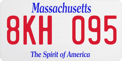 MA license plate 8KH095