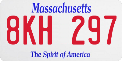 MA license plate 8KH297