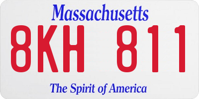 MA license plate 8KH811