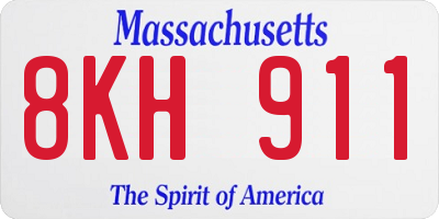 MA license plate 8KH911