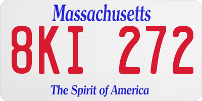 MA license plate 8KI272
