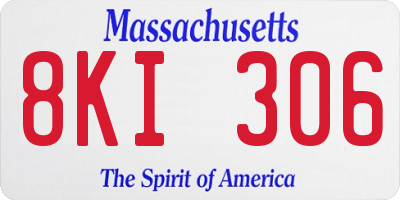 MA license plate 8KI306