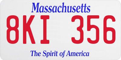 MA license plate 8KI356