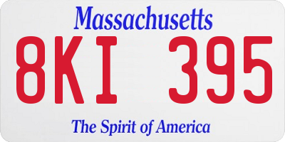 MA license plate 8KI395