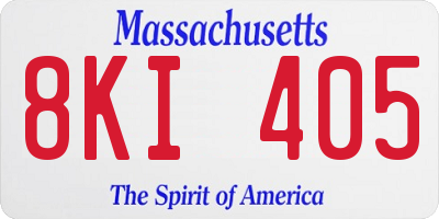 MA license plate 8KI405