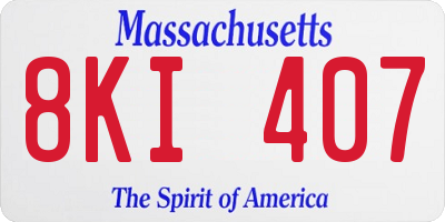 MA license plate 8KI407