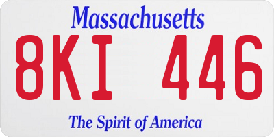 MA license plate 8KI446