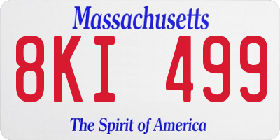 MA license plate 8KI499