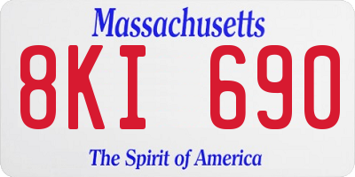 MA license plate 8KI690