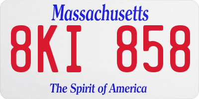 MA license plate 8KI858