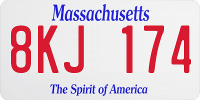 MA license plate 8KJ174