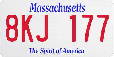 MA license plate 8KJ177
