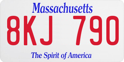 MA license plate 8KJ790