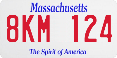 MA license plate 8KM124