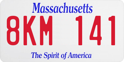 MA license plate 8KM141