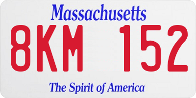 MA license plate 8KM152