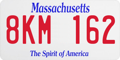 MA license plate 8KM162