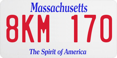 MA license plate 8KM170