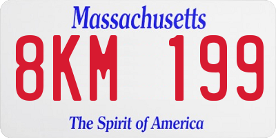 MA license plate 8KM199