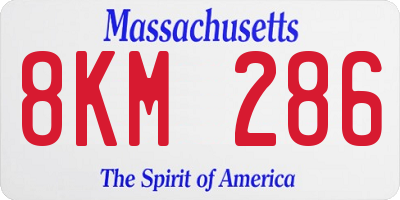 MA license plate 8KM286