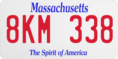 MA license plate 8KM338