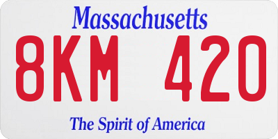 MA license plate 8KM420
