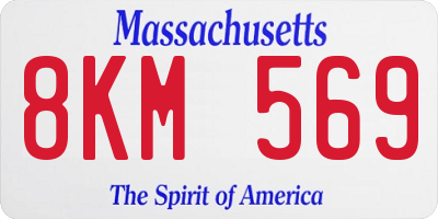MA license plate 8KM569