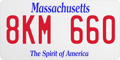 MA license plate 8KM660