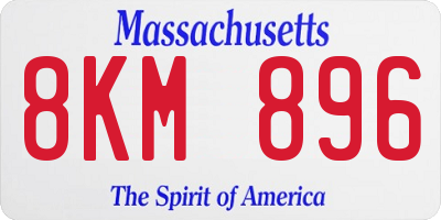 MA license plate 8KM896