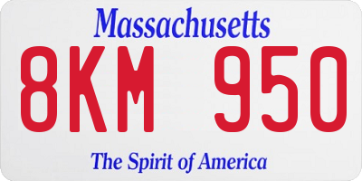 MA license plate 8KM950