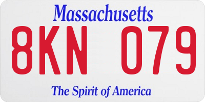 MA license plate 8KN079