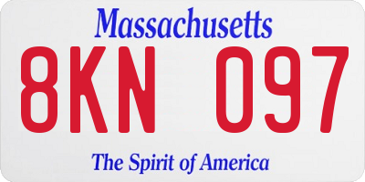 MA license plate 8KN097