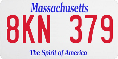 MA license plate 8KN379