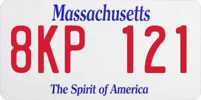 MA license plate 8KP121