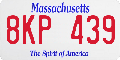 MA license plate 8KP439