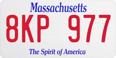 MA license plate 8KP977