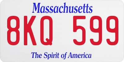 MA license plate 8KQ599
