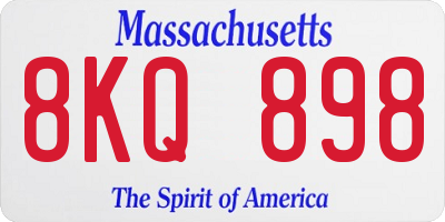 MA license plate 8KQ898