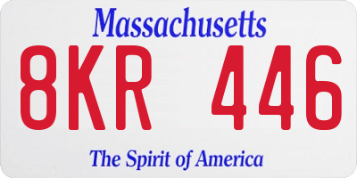 MA license plate 8KR446