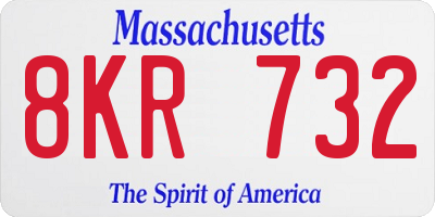 MA license plate 8KR732
