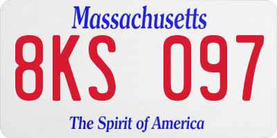 MA license plate 8KS097